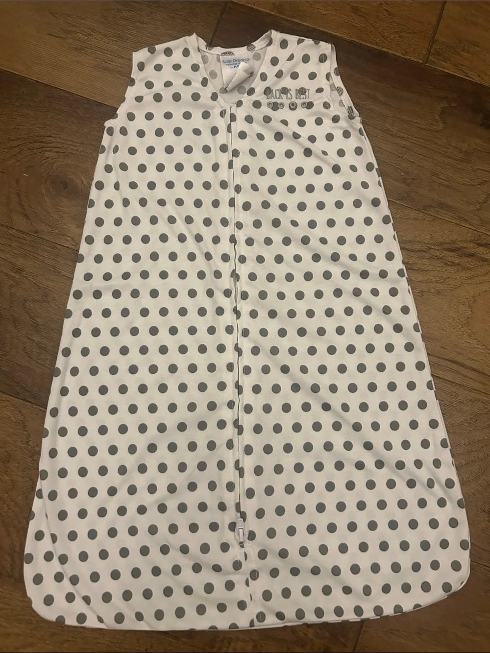 Halo Sleepytime Baby Polka Dot Sleep Sack - White and Gray